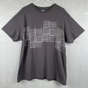 Uniqlo UT George Sowden Graphic T-Shirt Mens XL Gray 80s Geometric Grid 418110